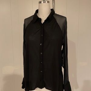 Bordeaux brand black blouse, size M, excellent condition.